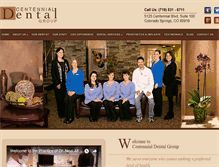 Tablet Screenshot of centennialdental.com